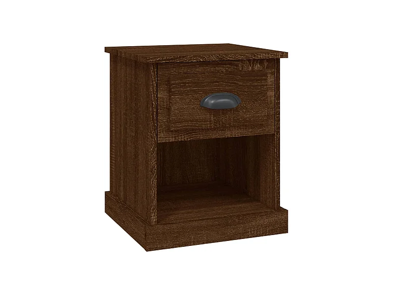 Cicero  Table de chevet chêne marron 39x39x47,5 cm bois d'ingénierie