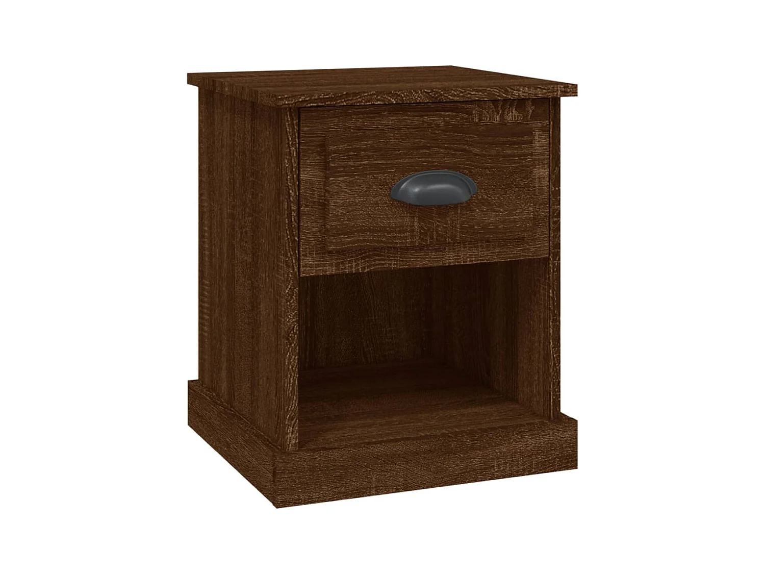 Cicero  Table de chevet chêne marron 39x39x47,5 cm bois d'ingénierie