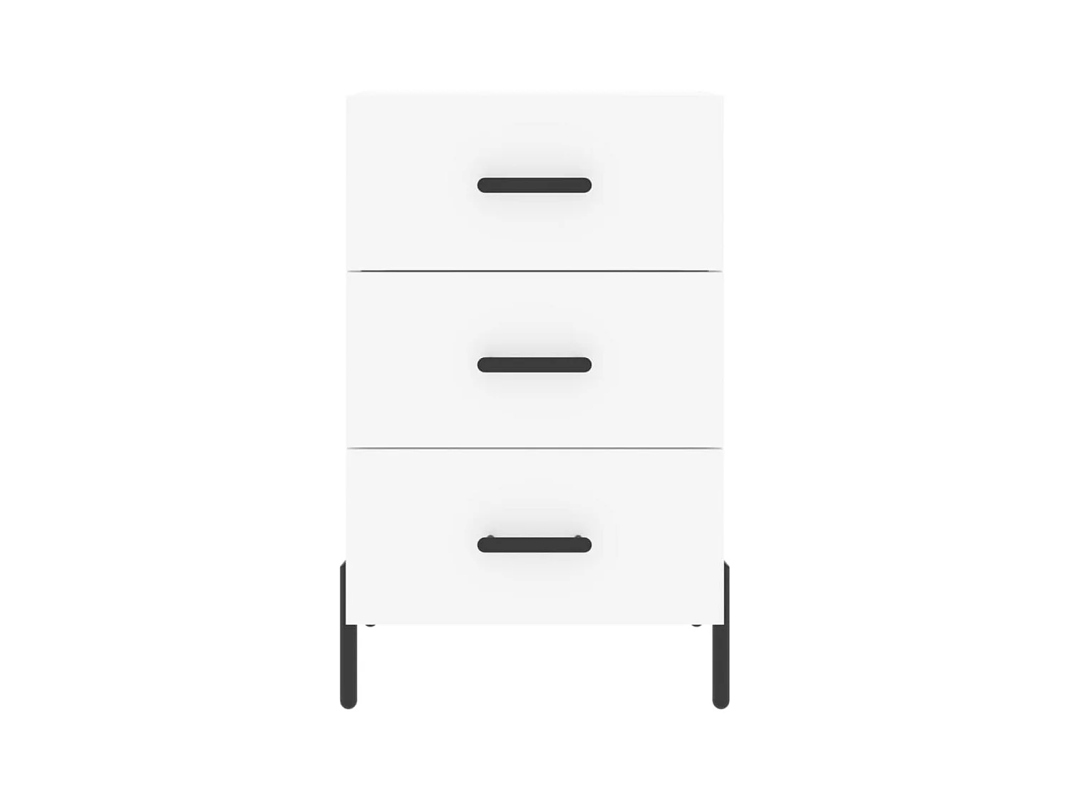 Linne  Table de chevet blanc 40x40x66 cm bois d'ingénierie