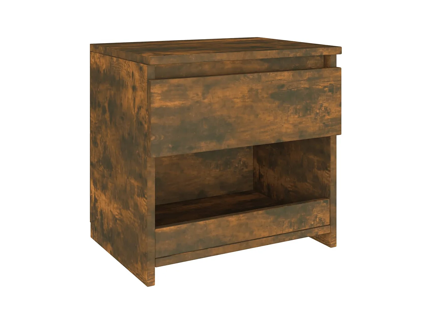 Elle  Table de chevet Chêne fumé 40x30x39 cm Bois d'ingénierie