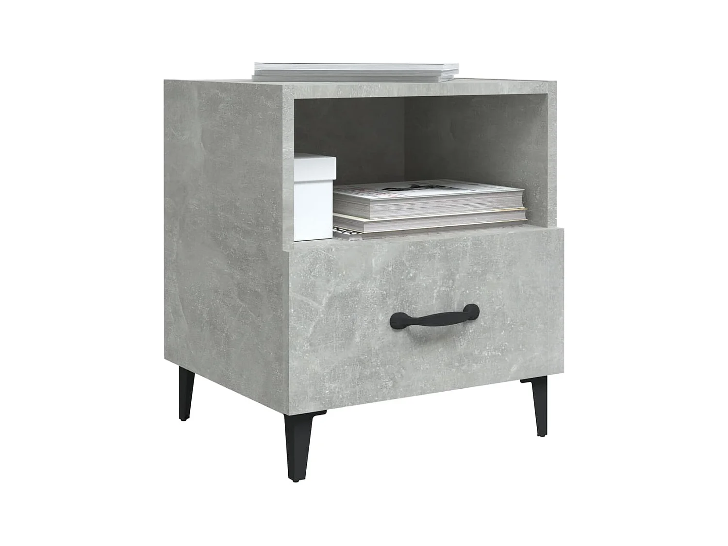 Weedsport  Table de chevet Gris béton Bois d'ingénierie