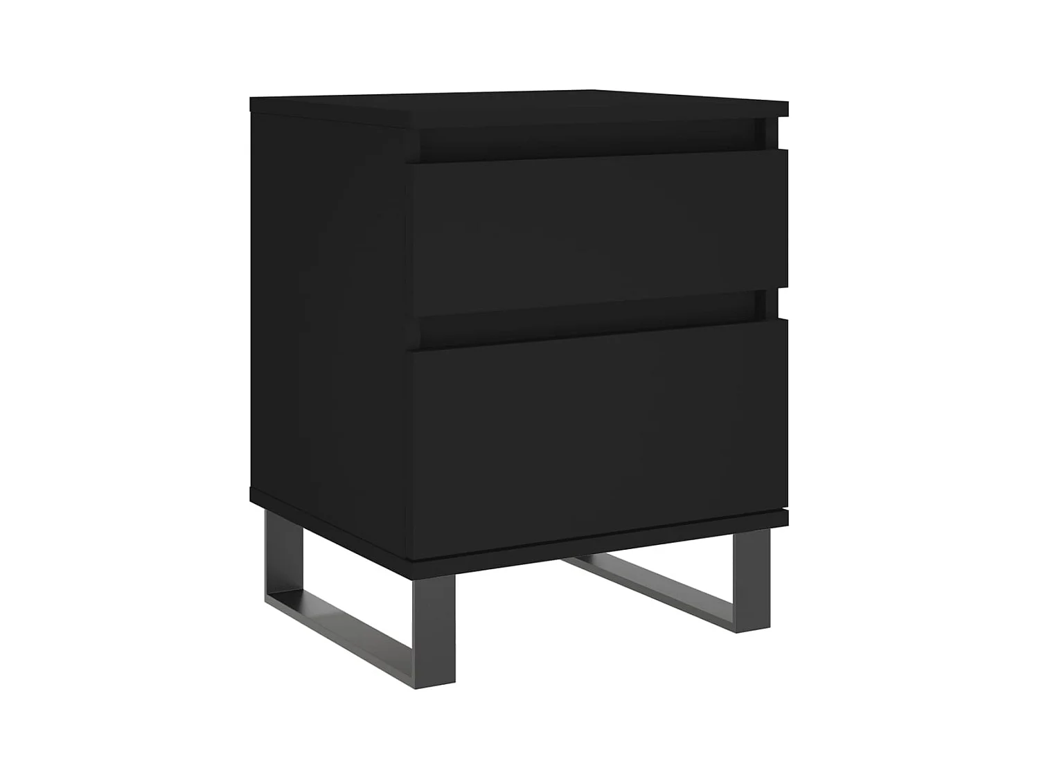 Rinald  Table de chevet Noir 40x35x50 cm Bois d’ingénierie