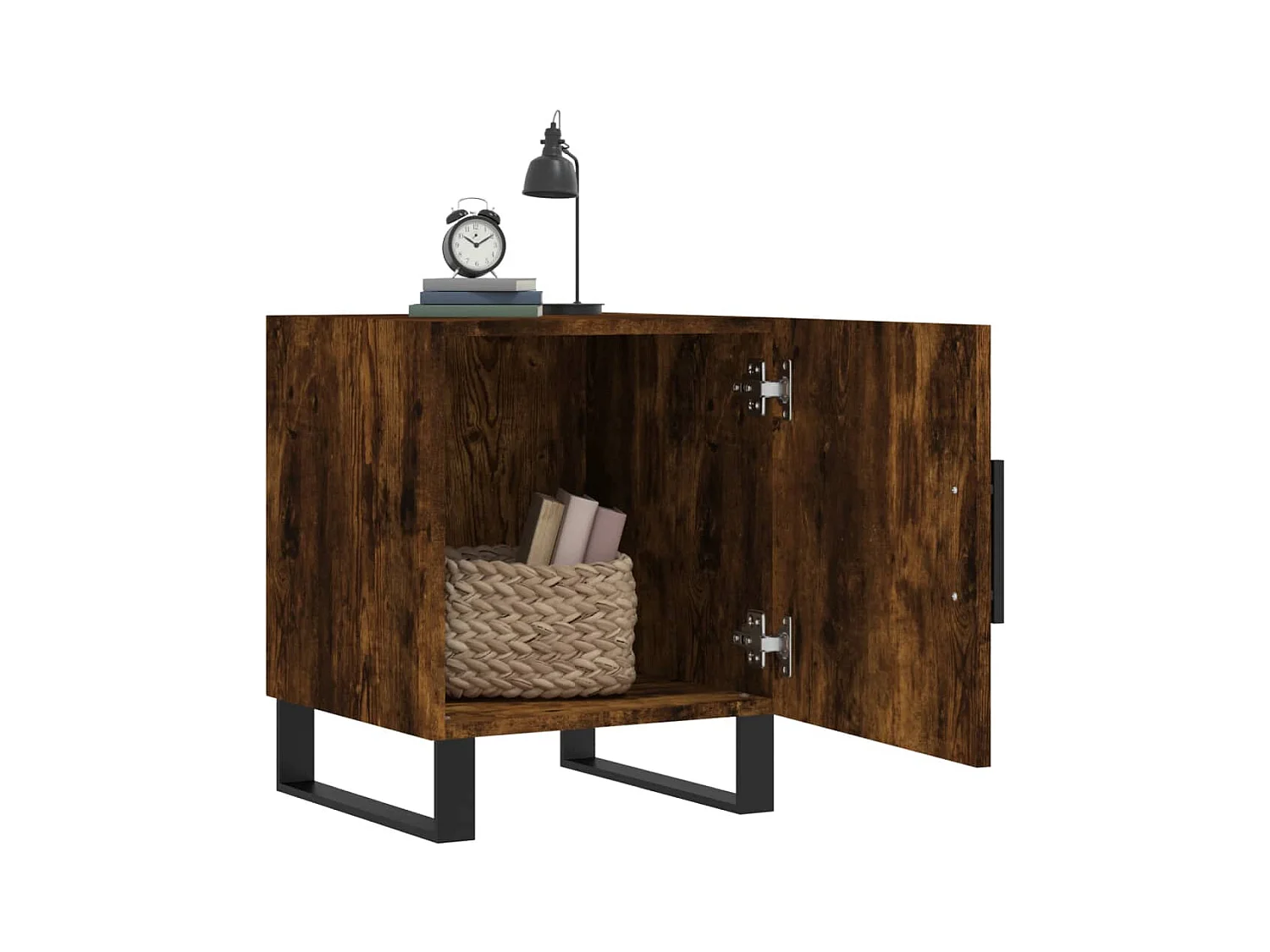 Kuopio  Tables de chevet 2 pcs chêne fumé 40x40x50 cm bois d'ingénierie