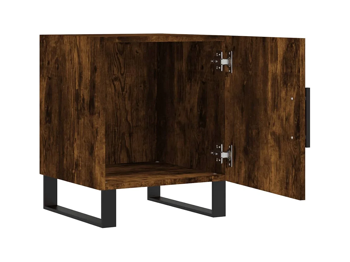 Kuopio  Tables de chevet 2 pcs chêne fumé 40x40x50 cm bois d'ingénierie