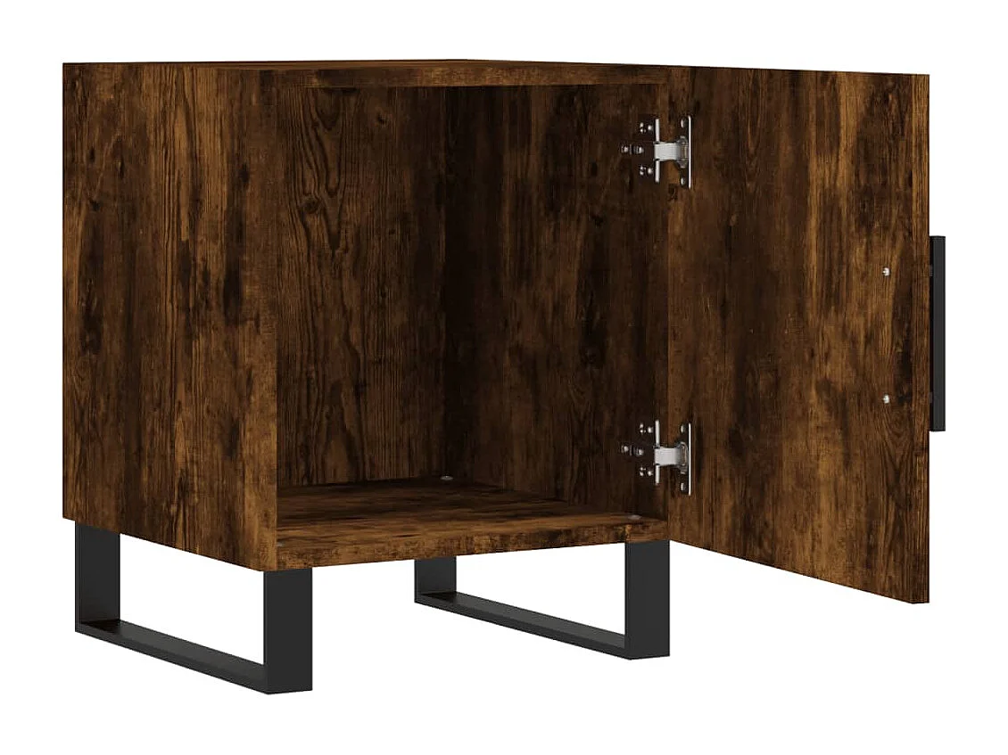 Kuopio  Tables de chevet 2 pcs chêne fumé 40x40x50 cm bois d'ingénierie