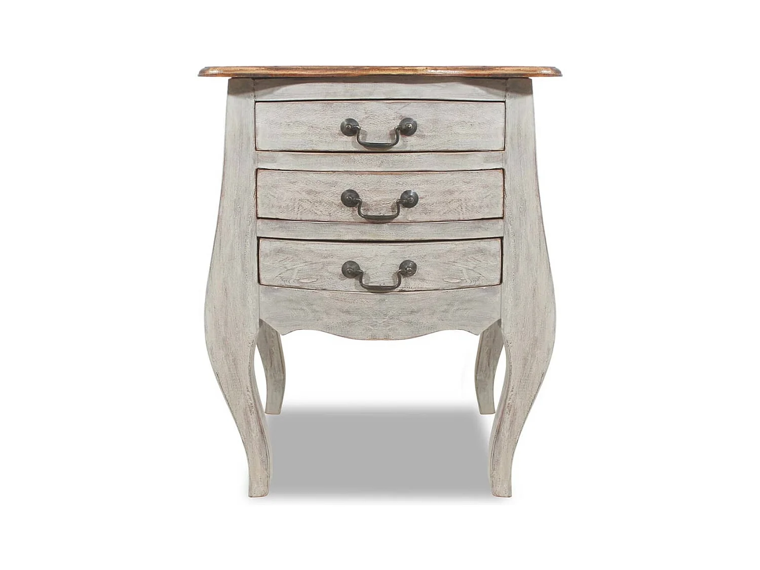 Garden Furniture -  Table de chevet bois d'acajou massif 48x35x64 cm