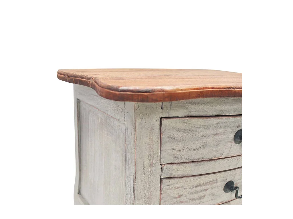 Garden Furniture -  Table de chevet bois d'acajou massif 48x35x64 cm