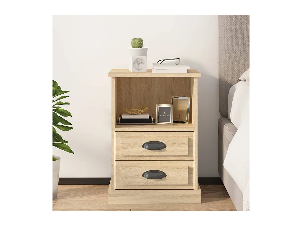 Karly  Table de chevet chêne sonoma 43x36x60 cm