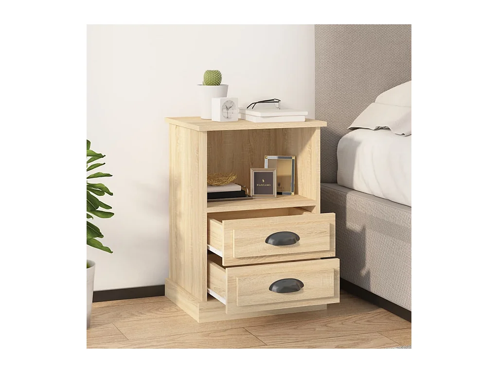 Karly  Table de chevet chêne sonoma 43x36x60 cm