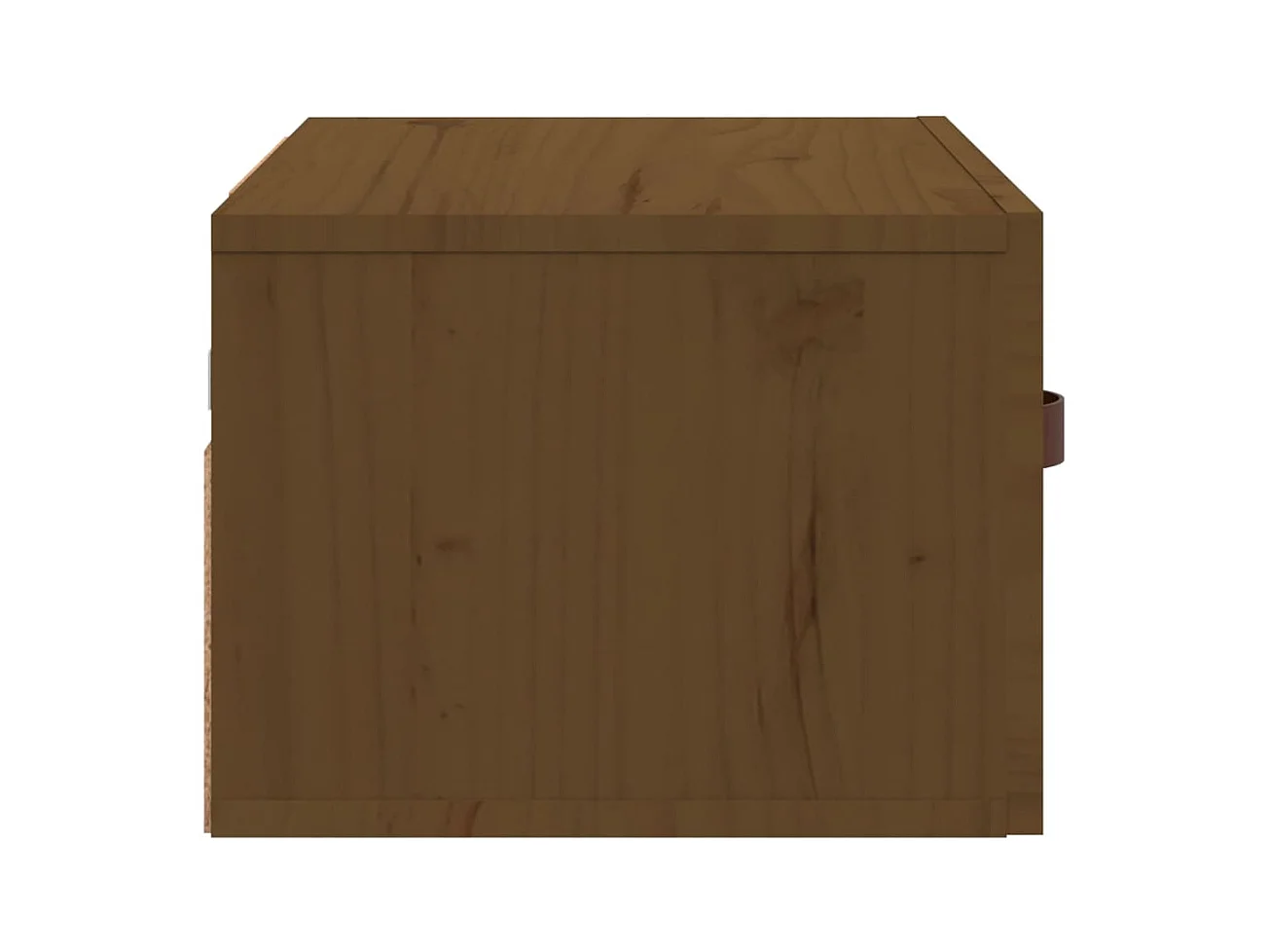 Ahmed  Table de chevet murale Marron miel 40x29,5x22 cm