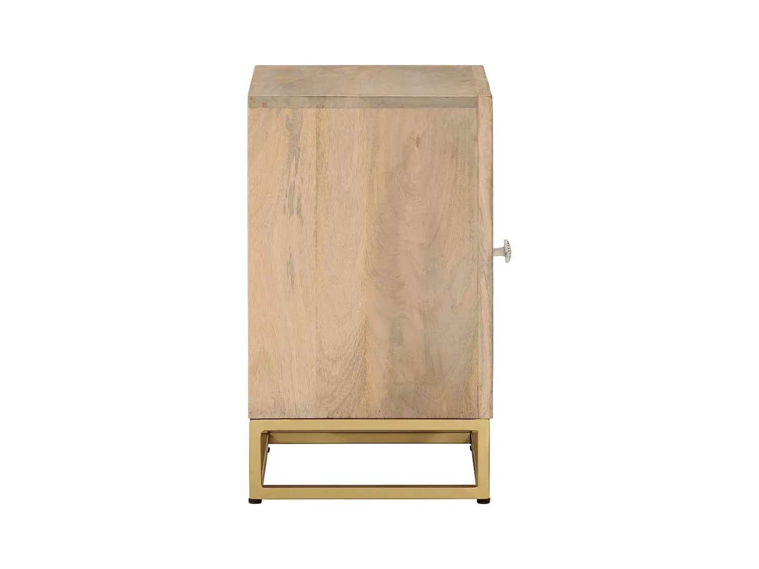 Garden Furniture -  Table de chevet 40x30x50 cm bois massif manguier et fer