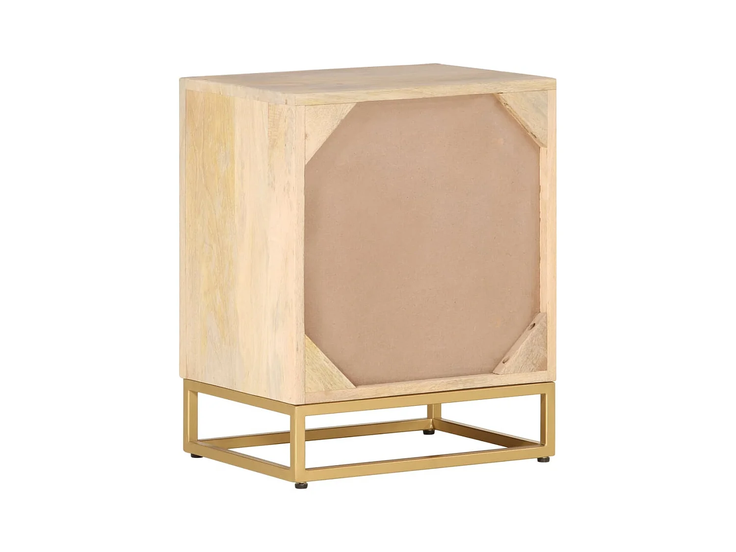 Garden Furniture -  Table de chevet 40x30x50 cm bois massif manguier et fer