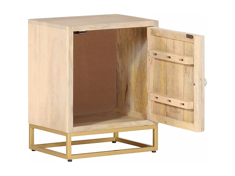 Garden Furniture -  Nachtkastje 40x30x50 cm massief mangohout en ijzer