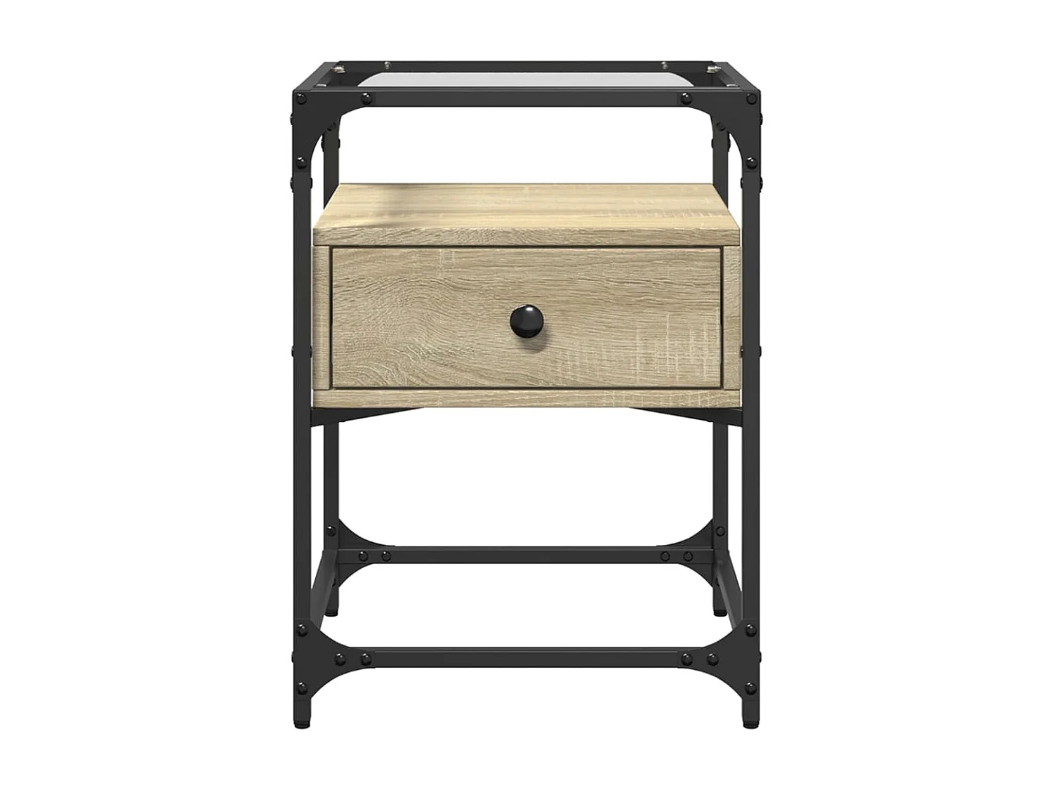 Kirsi  Table de chevet chêne sonoma 40x40x55 cm bois d’ingénierie