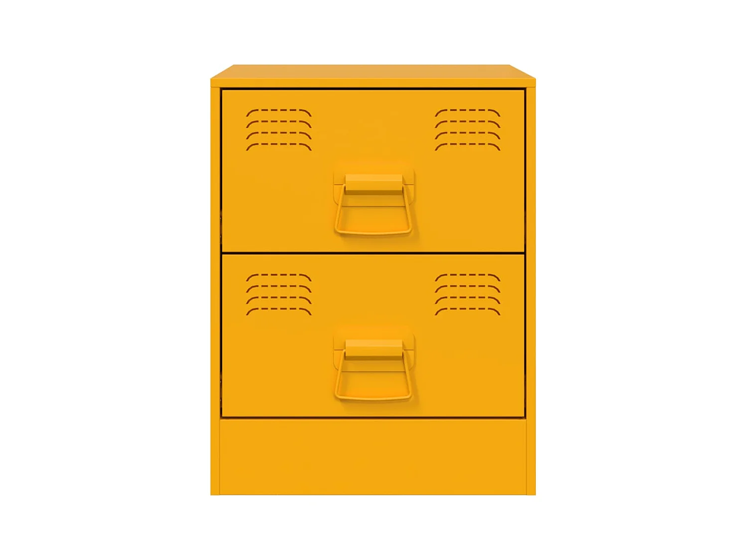 Groton  Tables de chevet 2 pcs jaune 34,5x39x44 cm acier