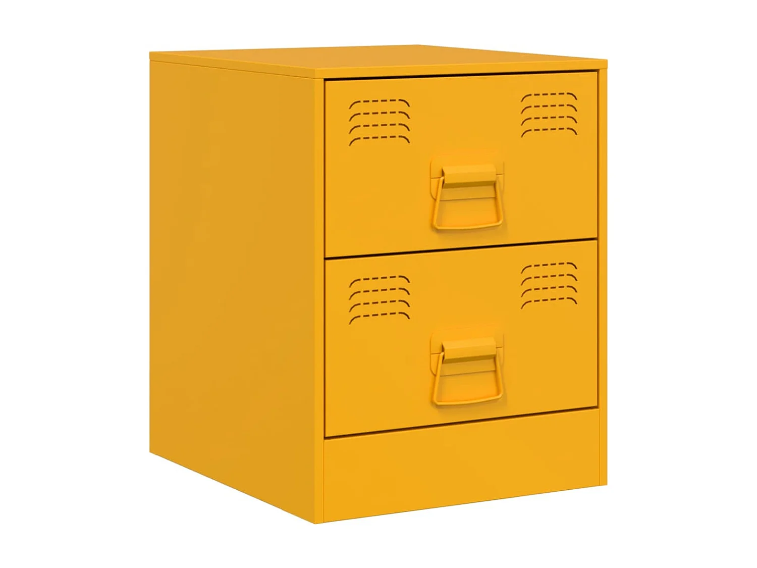 Groton  Tables de chevet 2 pcs jaune 34,5x39x44 cm acier