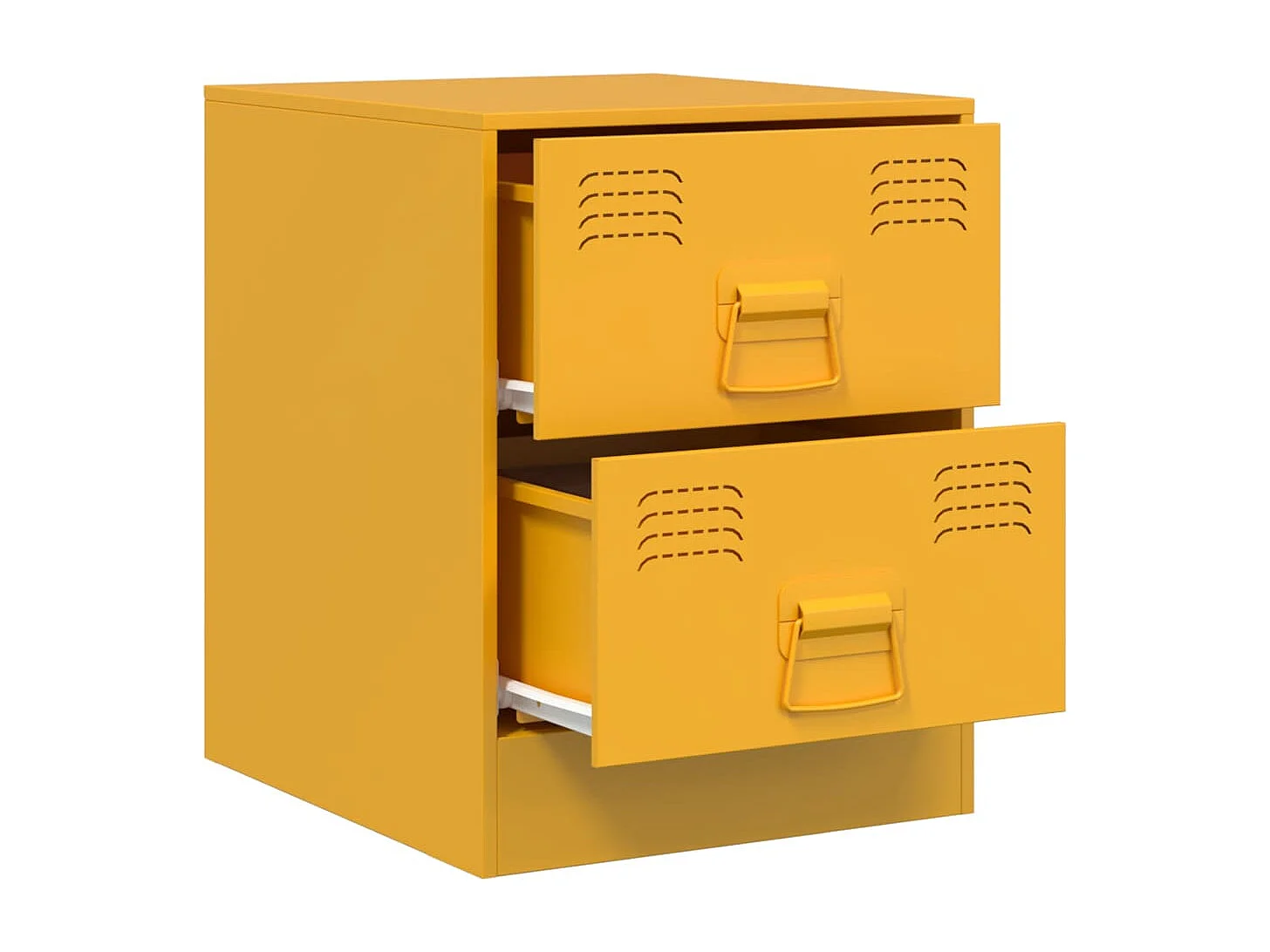 Groton  Tables de chevet 2 pcs jaune 34,5x39x44 cm acier