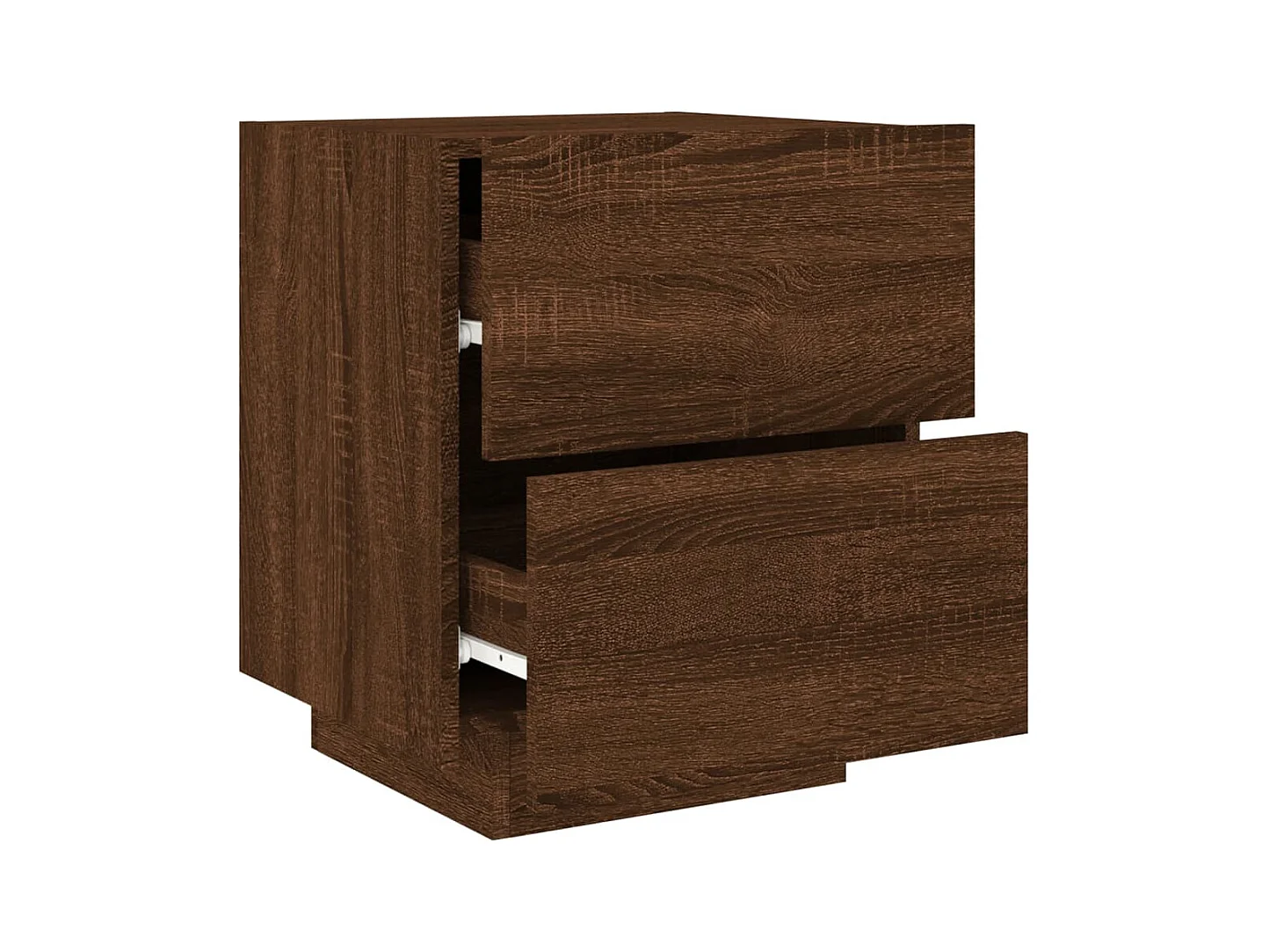 Marit Elise  Armoires de chevet et lumières LED 2 pcs chêne marron