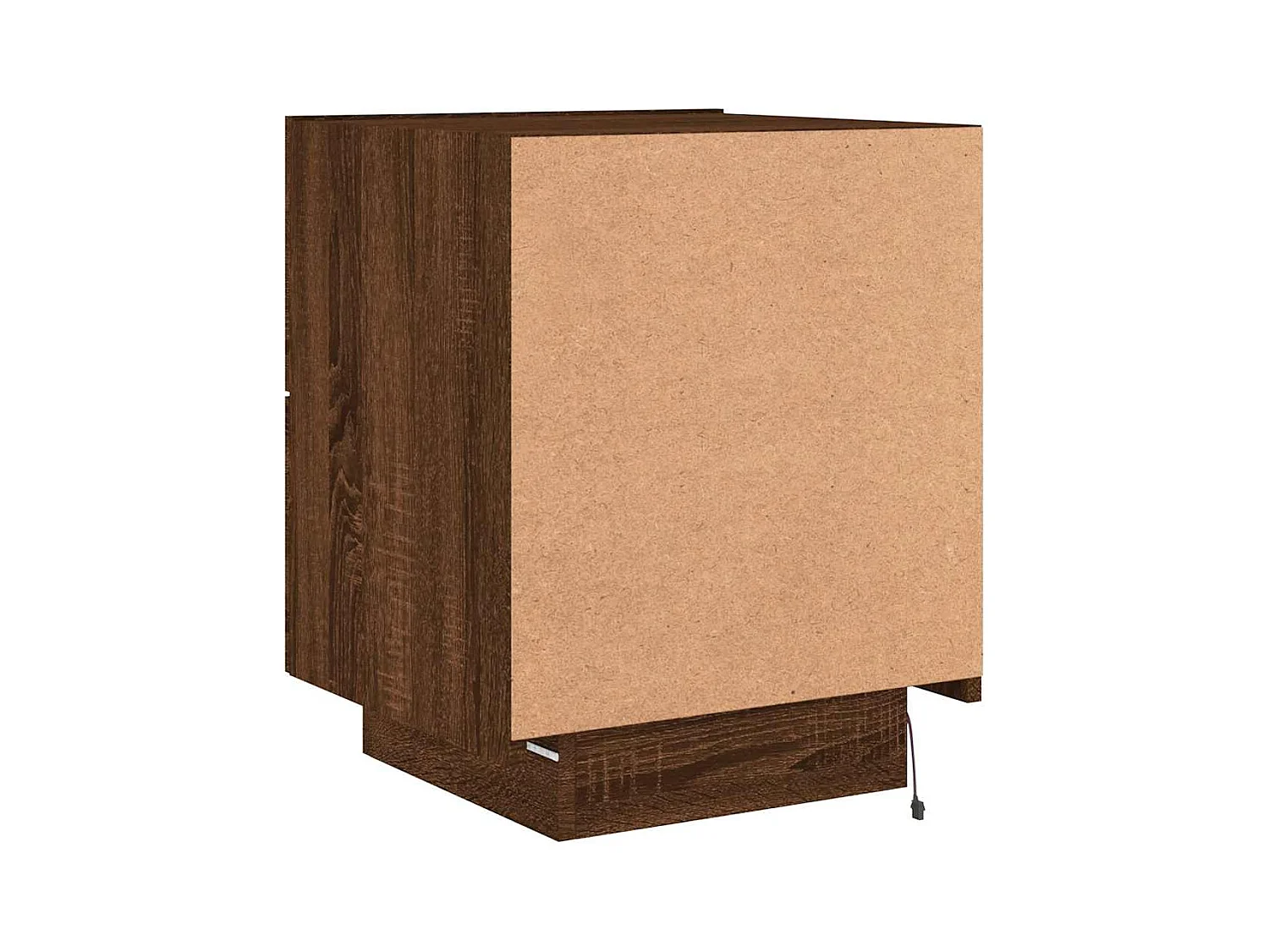 Marit Elise  Armoires de chevet et lumières LED 2 pcs chêne marron