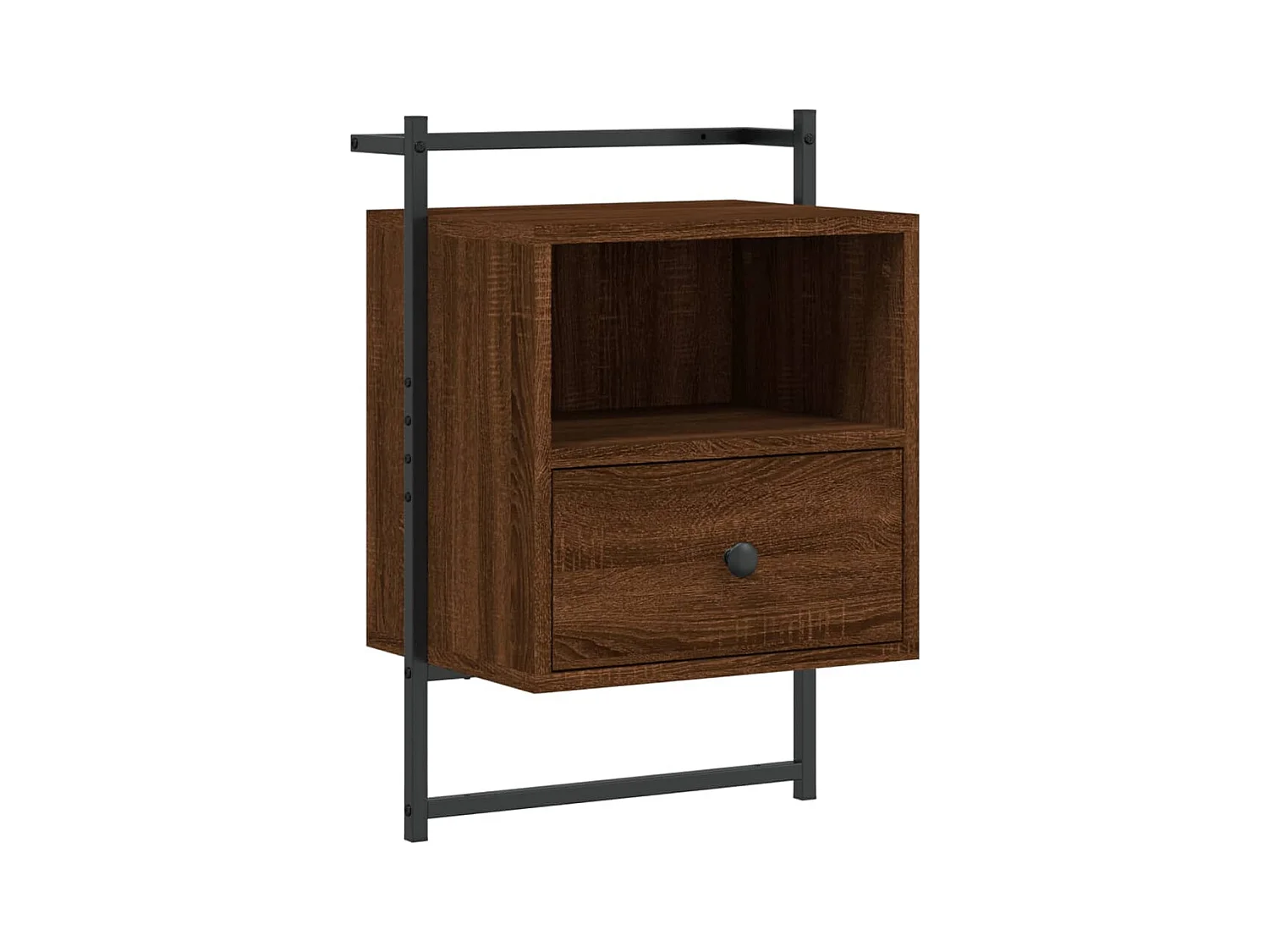 Gina Sofie  Table de chevet murale chêne brun 40x30x61 cm bois d'ingénierie