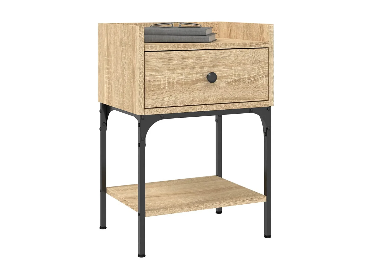 Charlie  Nachtkastje 40,5x31x60 cm bewerkt hout sonoma eikenkleurig