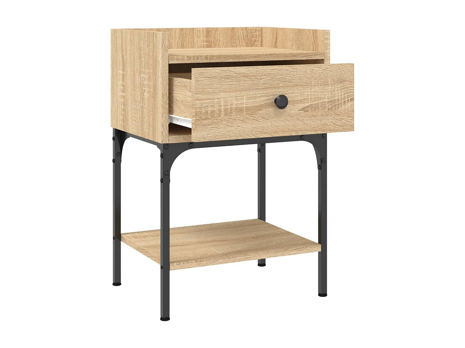 Charlie  Nachtkastje 40,5x31x60 cm bewerkt hout sonoma eikenkleurig