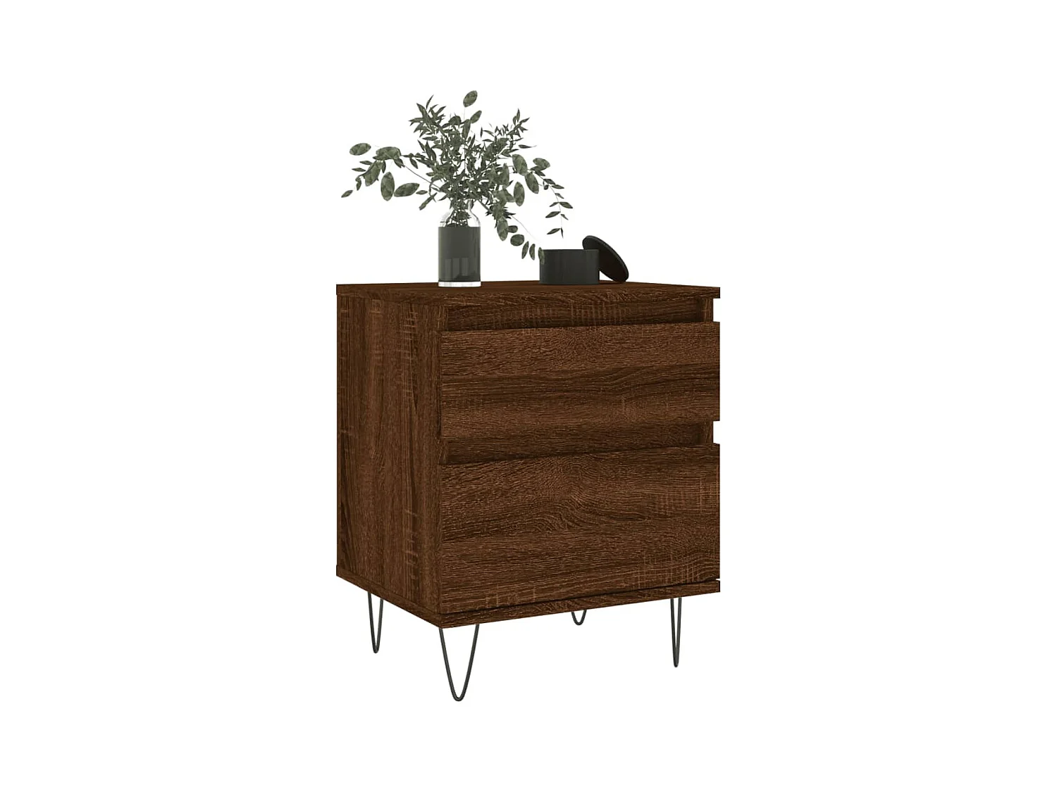 Ineke  Tables de chevet 2 pcs chêne marron 40x35x50 cm bois ingénierie