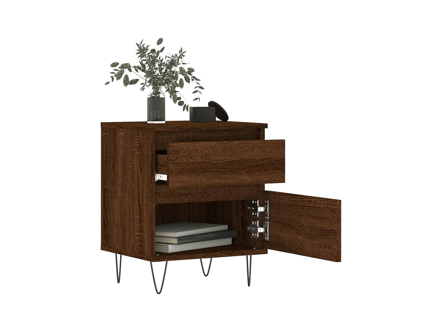 Ineke  Tables de chevet 2 pcs chêne marron 40x35x50 cm bois ingénierie