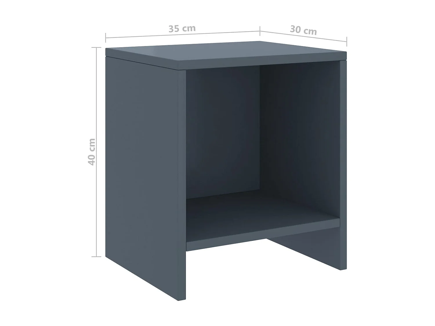 Snorfin  Tables de chevet 2 pcs Gris clair 35x30x40cm Bois de pin massif