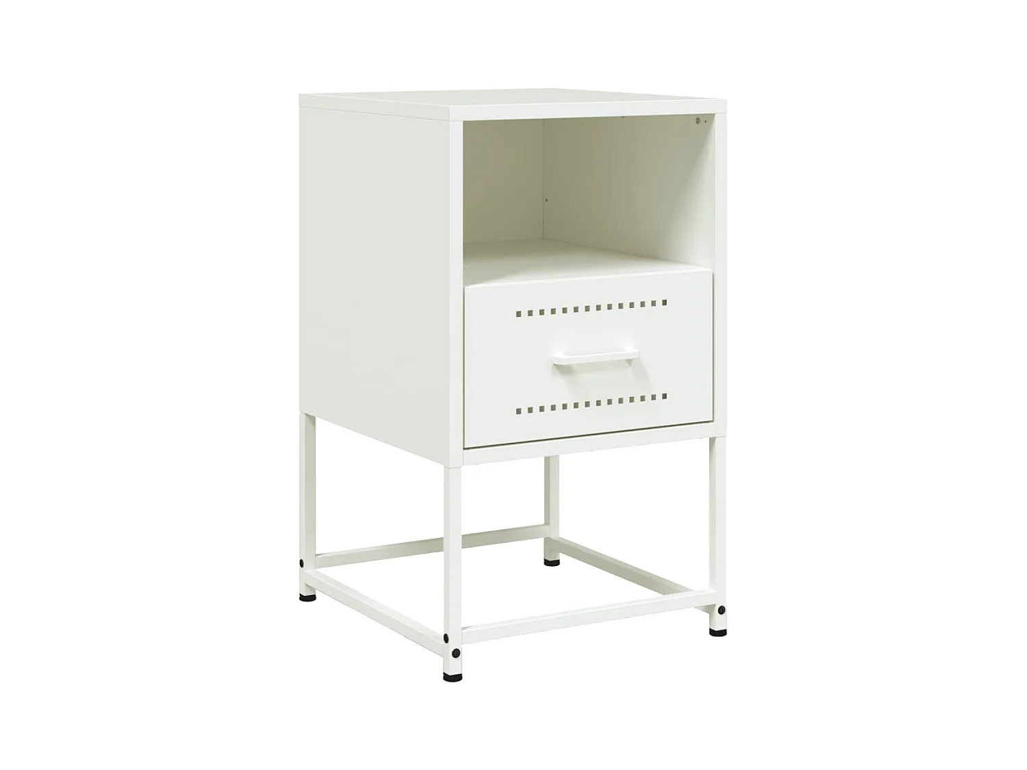 Inanna  Table de chevet blanc 36x39x60,5 cm acier