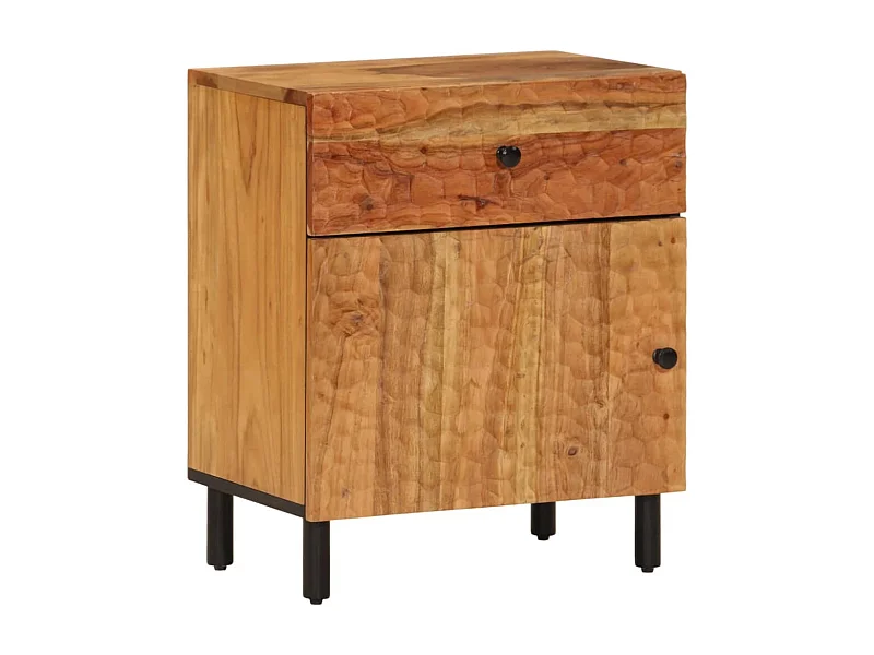 Wyrinna  Table de chevet 50x33x60 cm bois d'acacia solide