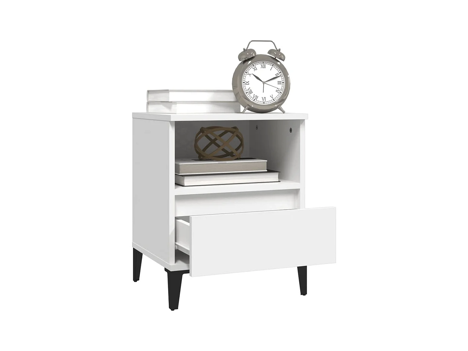 Centennial  Tables de chevet 2 pcs Blanc 40x35x50 cm