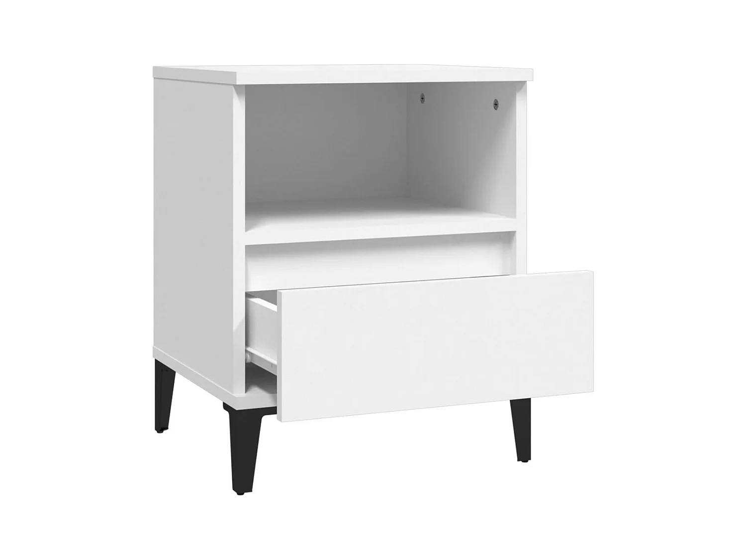 Centennial  Tables de chevet 2 pcs Blanc 40x35x50 cm