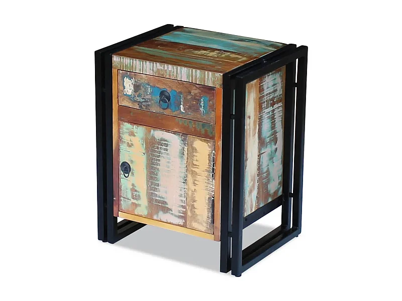 Garden Furniture -  Mesita de noche de madera maciza reciclada