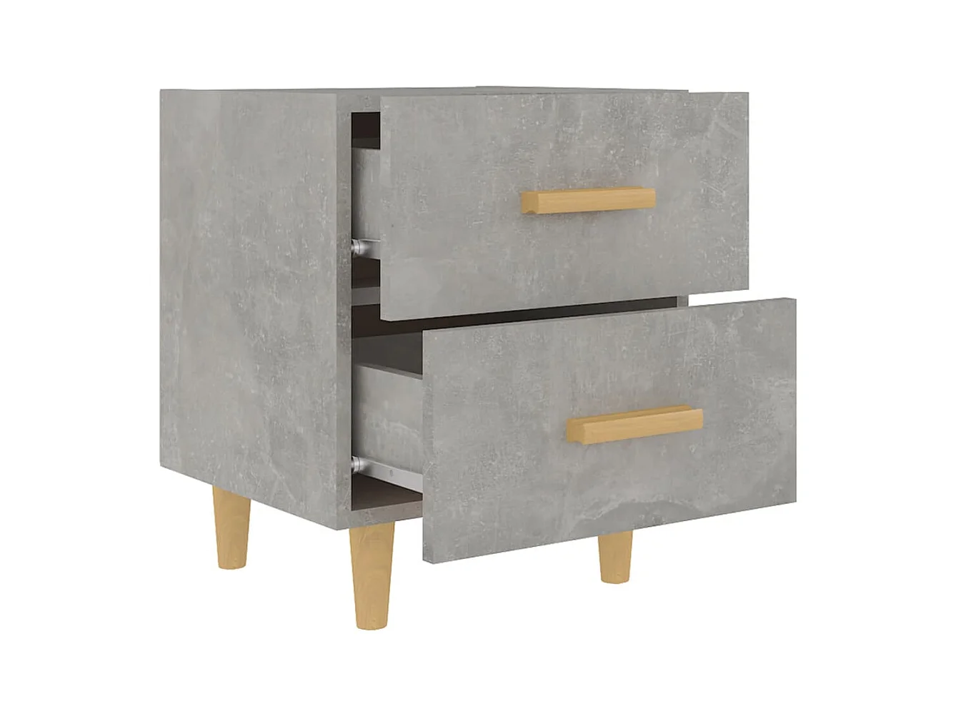 Ferrara  Tables de chevet 2 pcs Gris béton 40x35x47,5 cm
