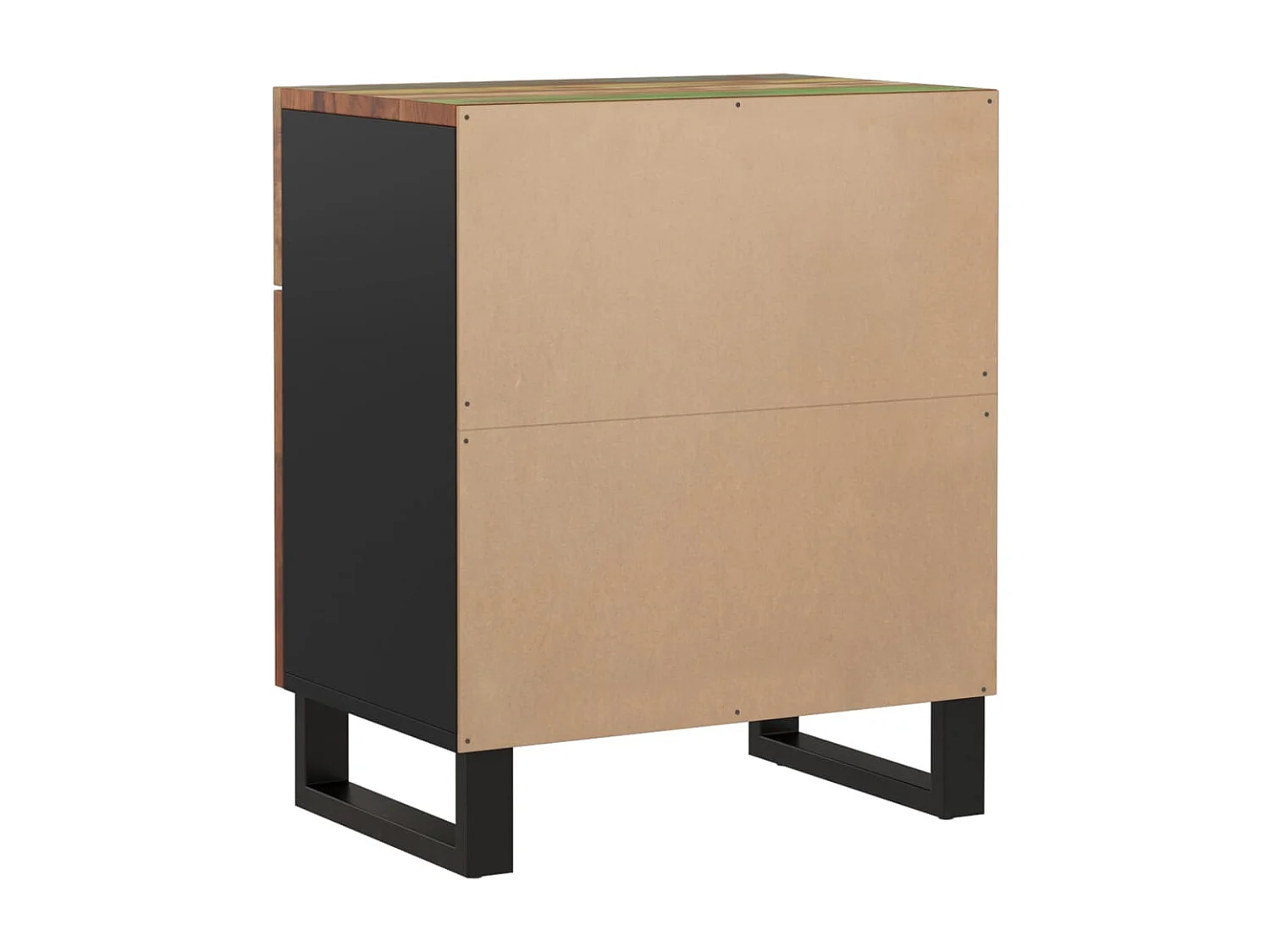 Runar  Table de chevet 50x33x60cm Bois de récupération et d'ingénierie