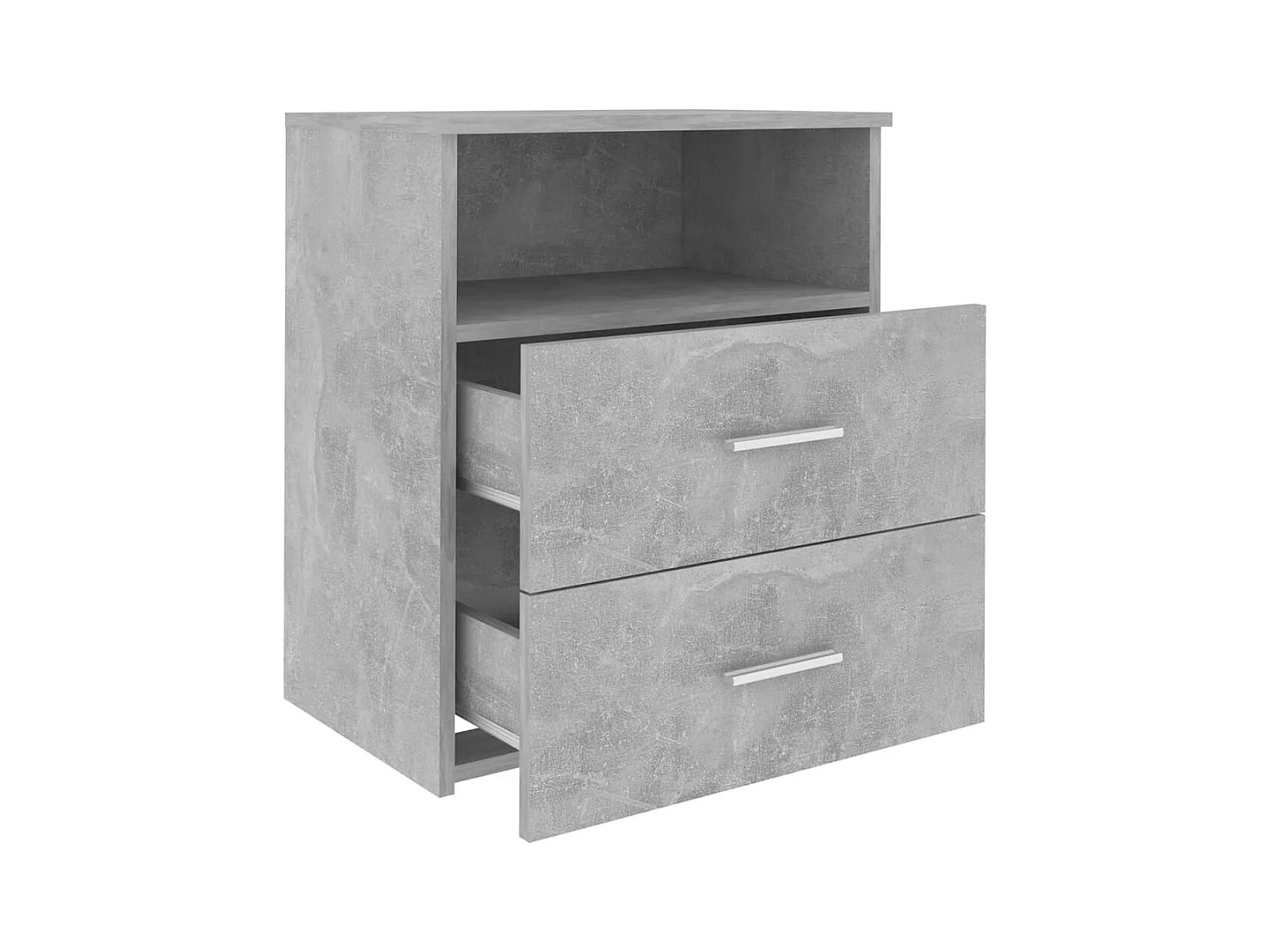 Oldenzaal  Table de chevet Gris béton 50x32x60 cm