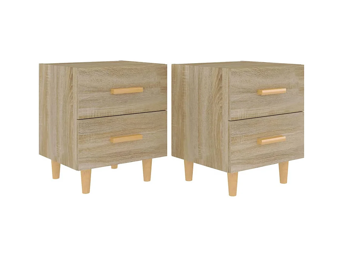 Ferrara  Tables de chevet 2 pcs Chêne sonoma 40x35x47,5 cm