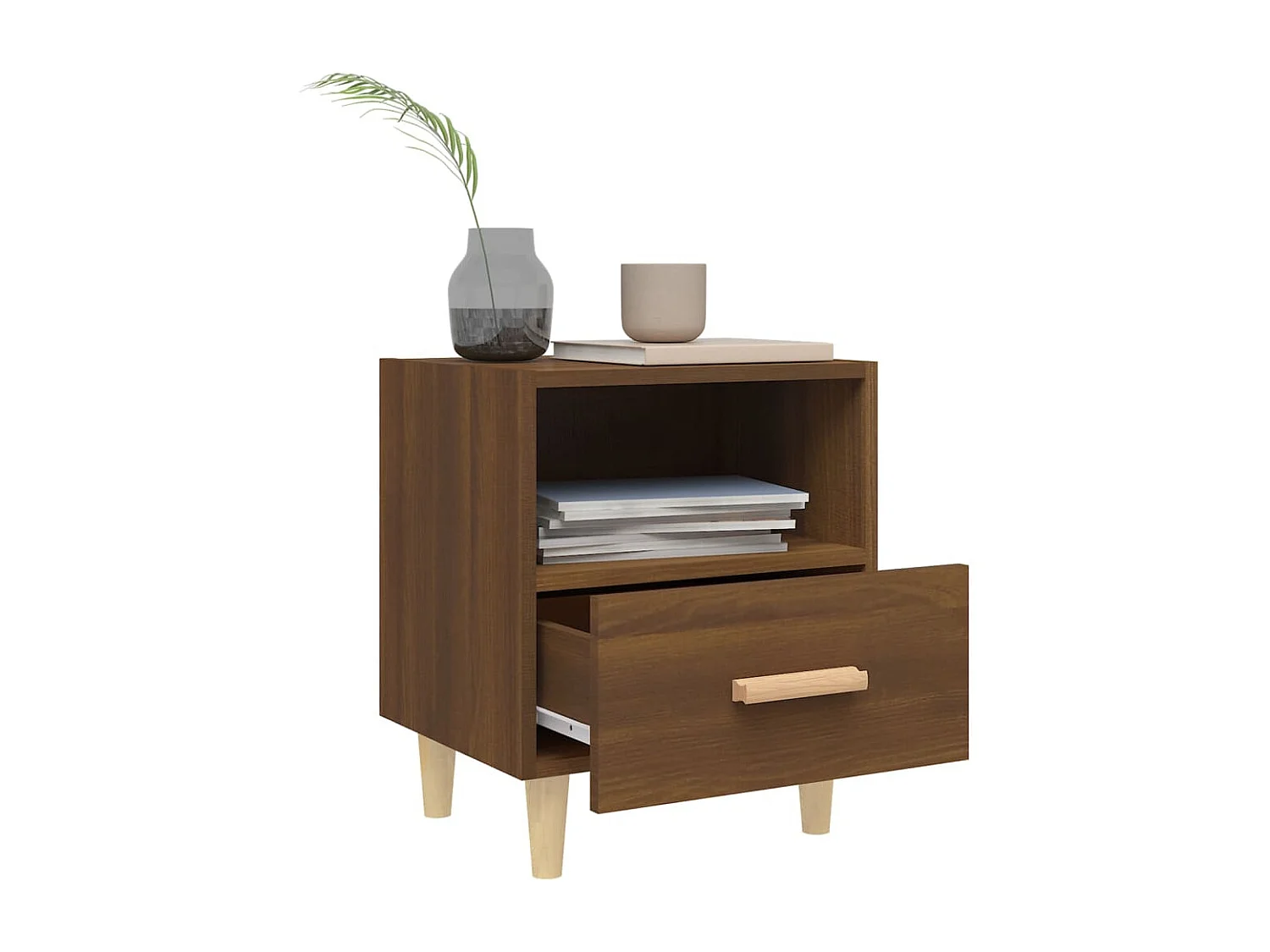 Nieuw-Beijerland  Comodini 2 pz Rovere Marrone 40x35x47 cm