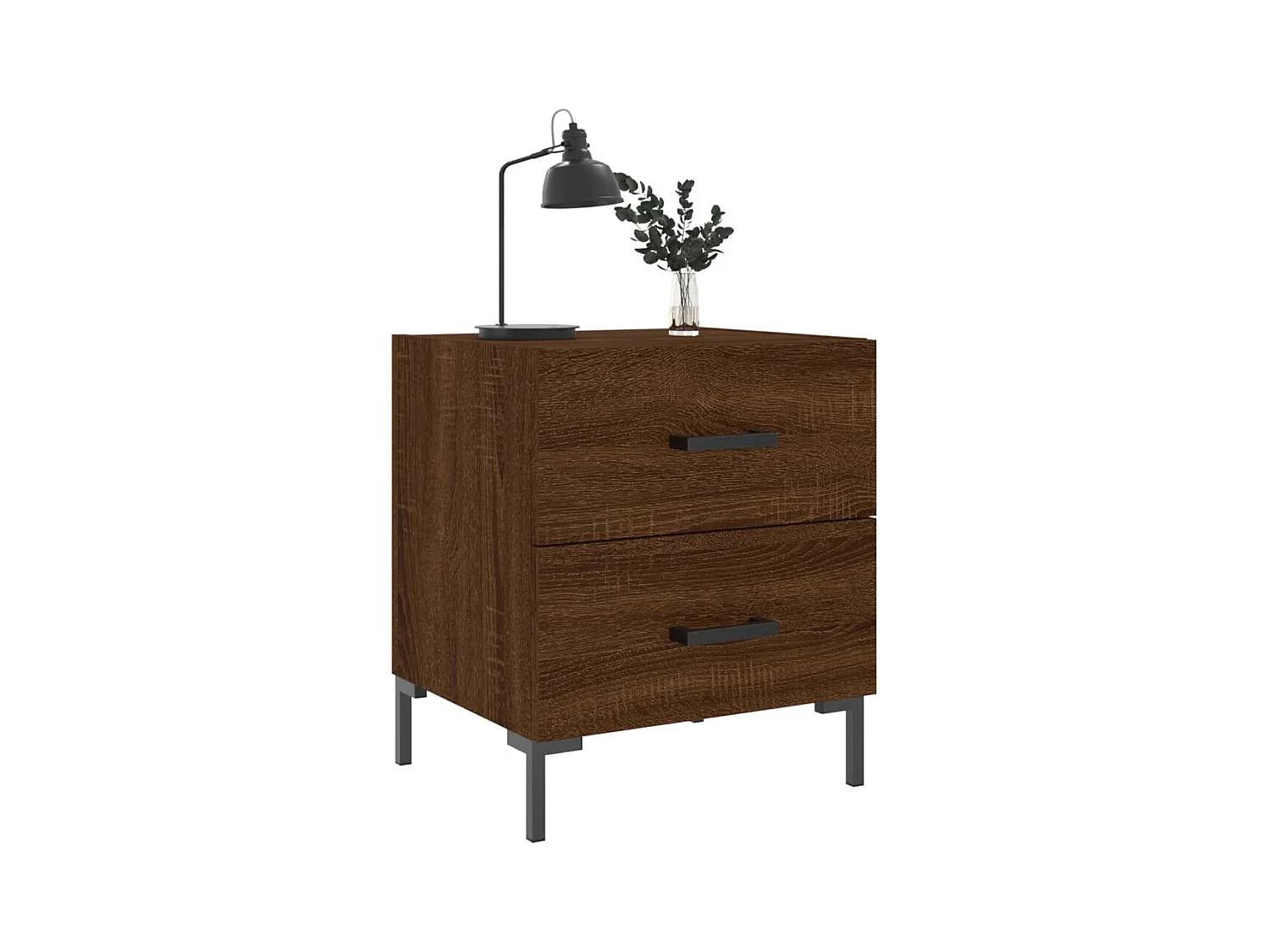 Myrion  Tables de chevet 2 pcs chêne marron 40x35x47,5 cm