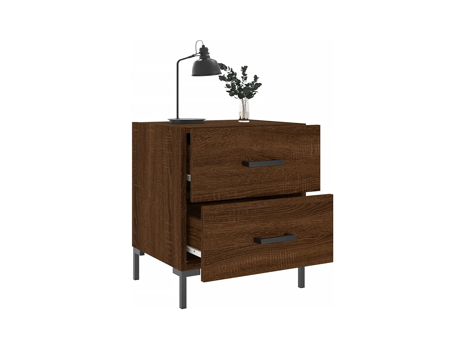 Myrion  Tables de chevet 2 pcs chêne marron 40x35x47,5 cm