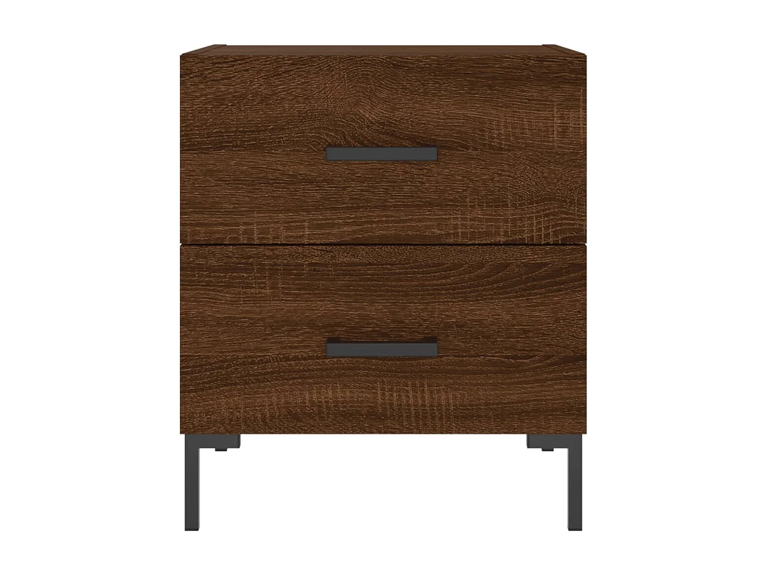 Myrion  Nachtkastjes 2 st 40x35x47,5 cm bewerkt hout bruin eikenkleur