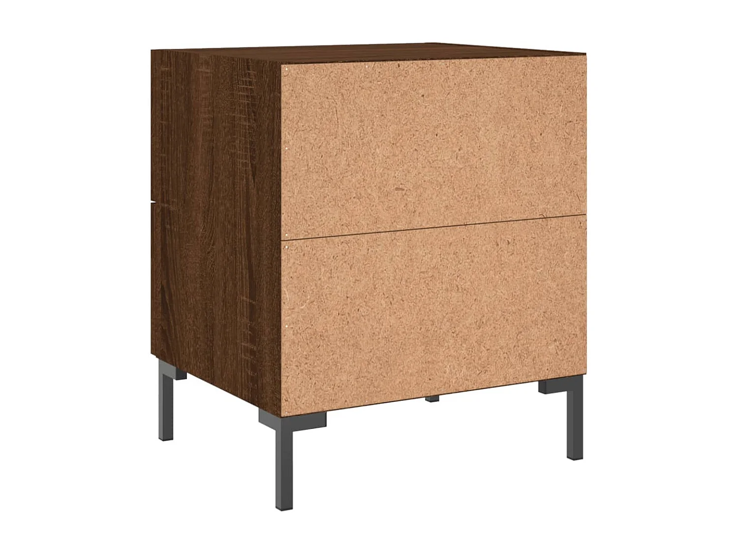 Myrion  Nachtkastjes 2 st 40x35x47,5 cm bewerkt hout bruin eikenkleur