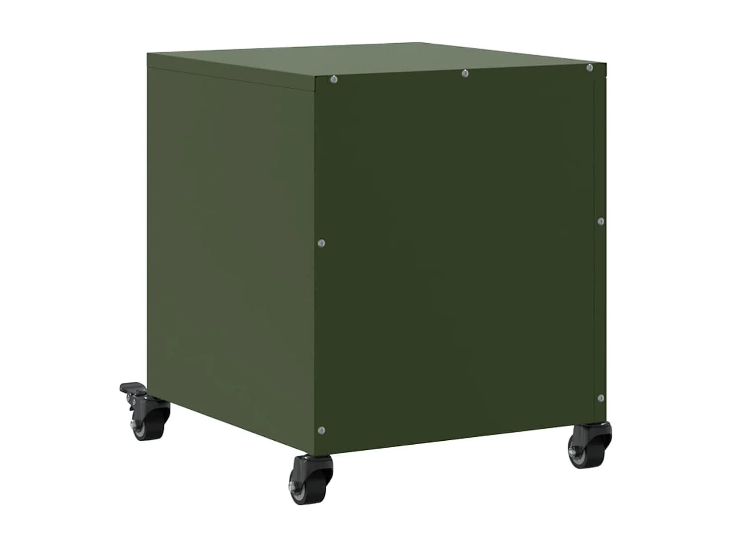 Crestline  Tables de chevet 2 pcs vert olive 36x39x43,5 cm acier