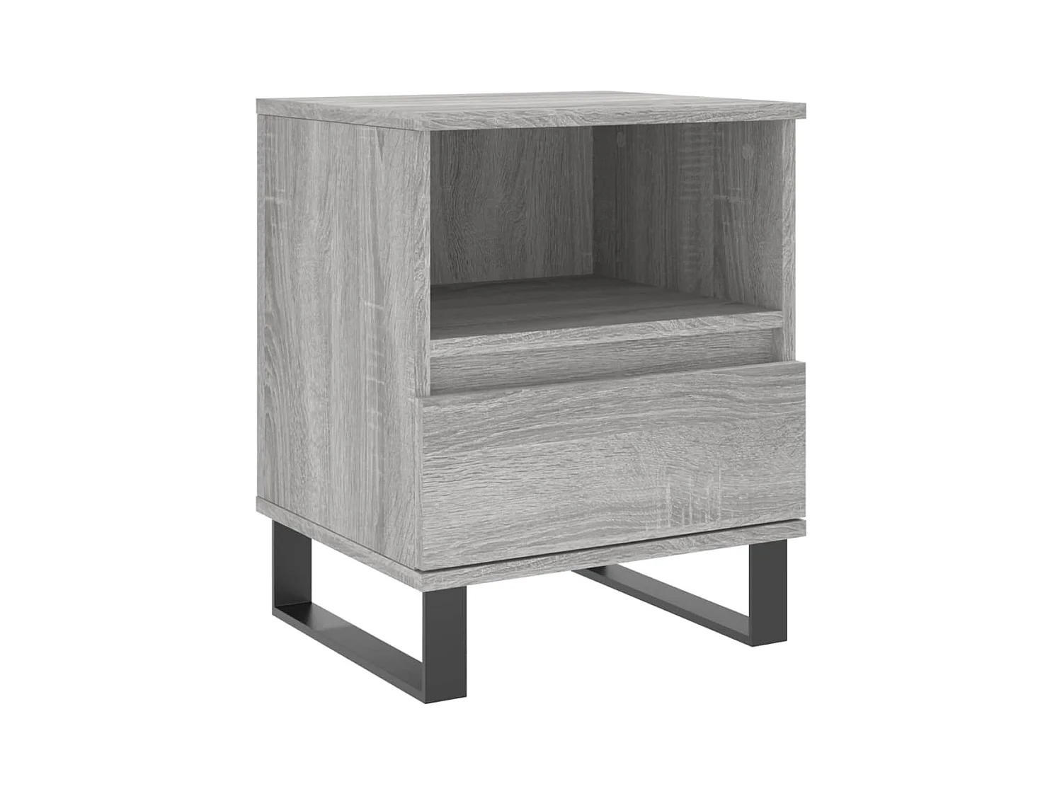 Pau  Table de chevet sonoma gris 40x35x50 cm bois d’ingénierie