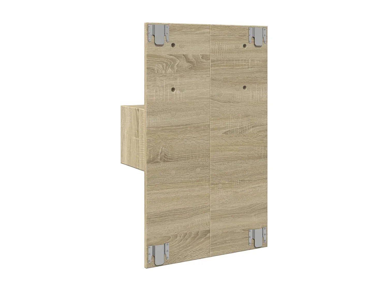 El Campo  Table de chevet murale avec lumières LED chêne sonoma