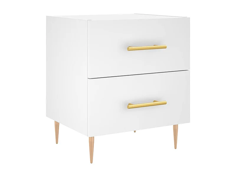 Villa Park  Table de chevet blanc 40x35x47,5 cm bois d’ingénierie