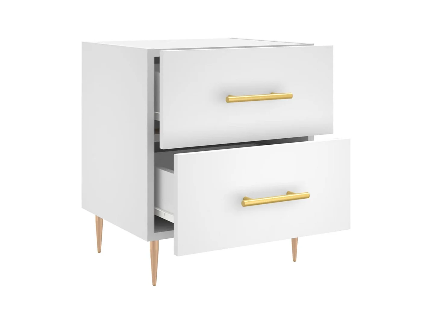 Villa Park  Table de chevet blanc 40x35x47,5 cm bois d’ingénierie