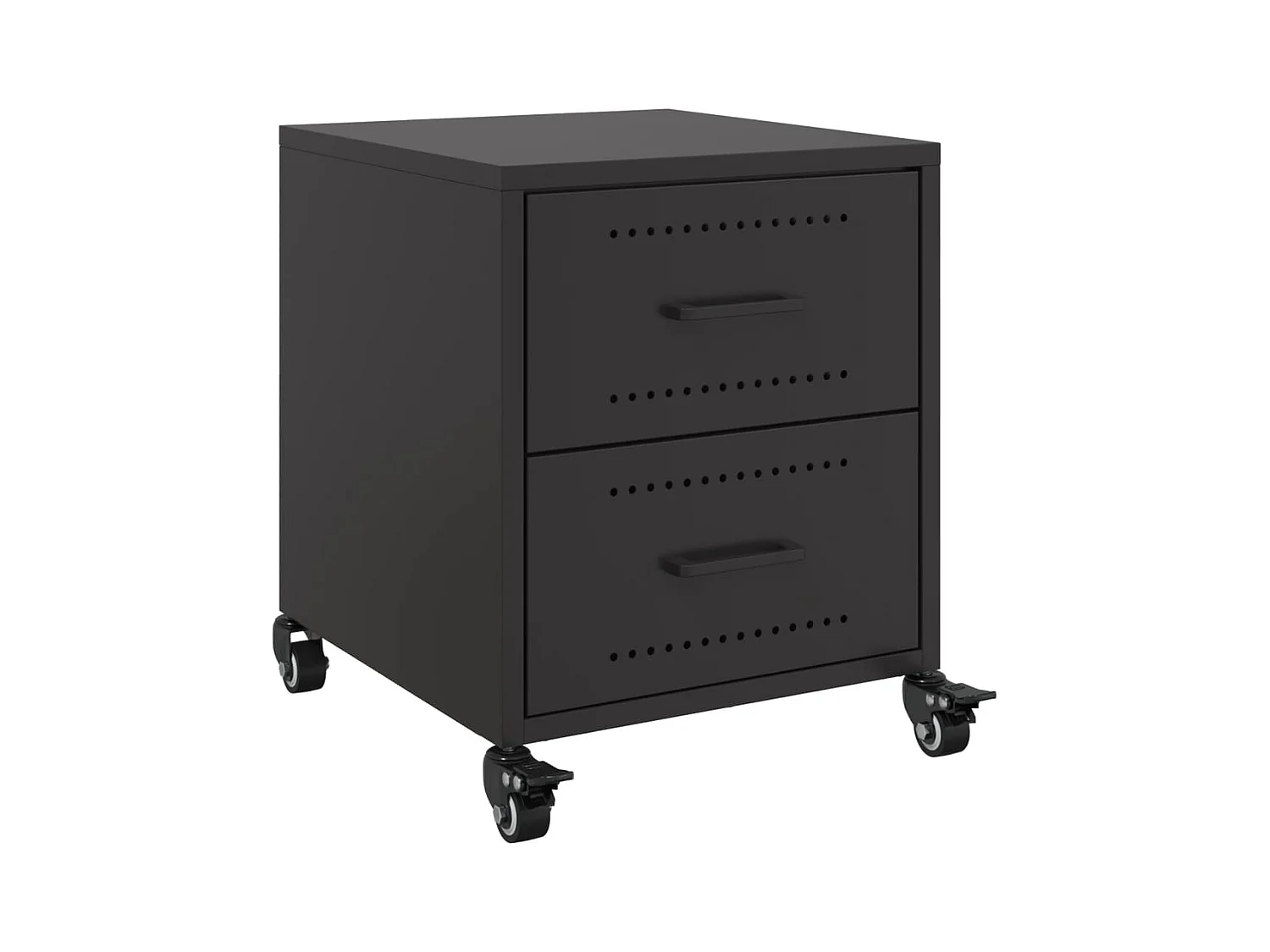 Roanoke  Table de chevet noir 36x39x43,5 cm acier