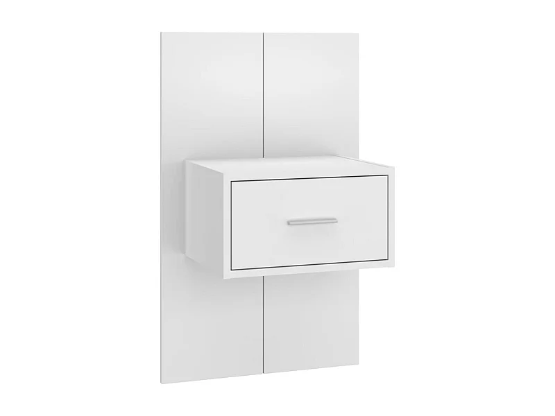 Saffira  Table de chevet murale Blanc brillant